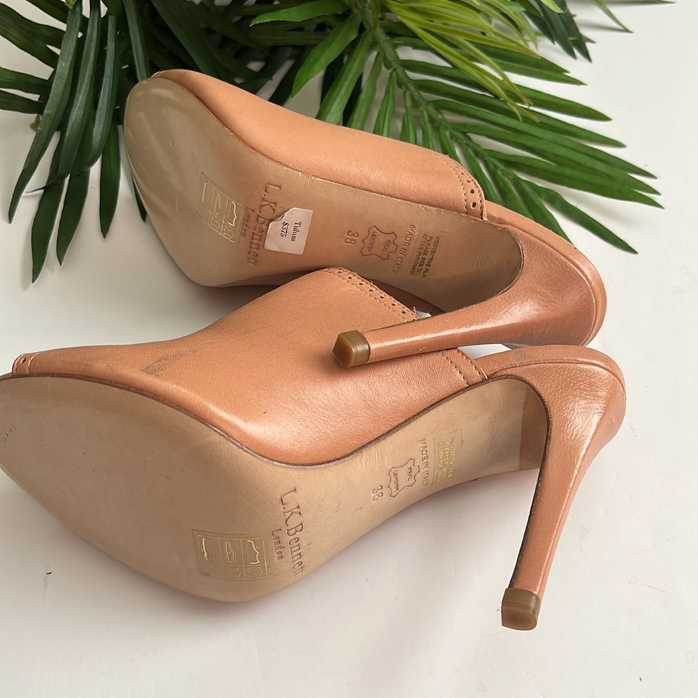 NWOT LK Bennett leather tan mule size 7.5 - Picture 7 of 11